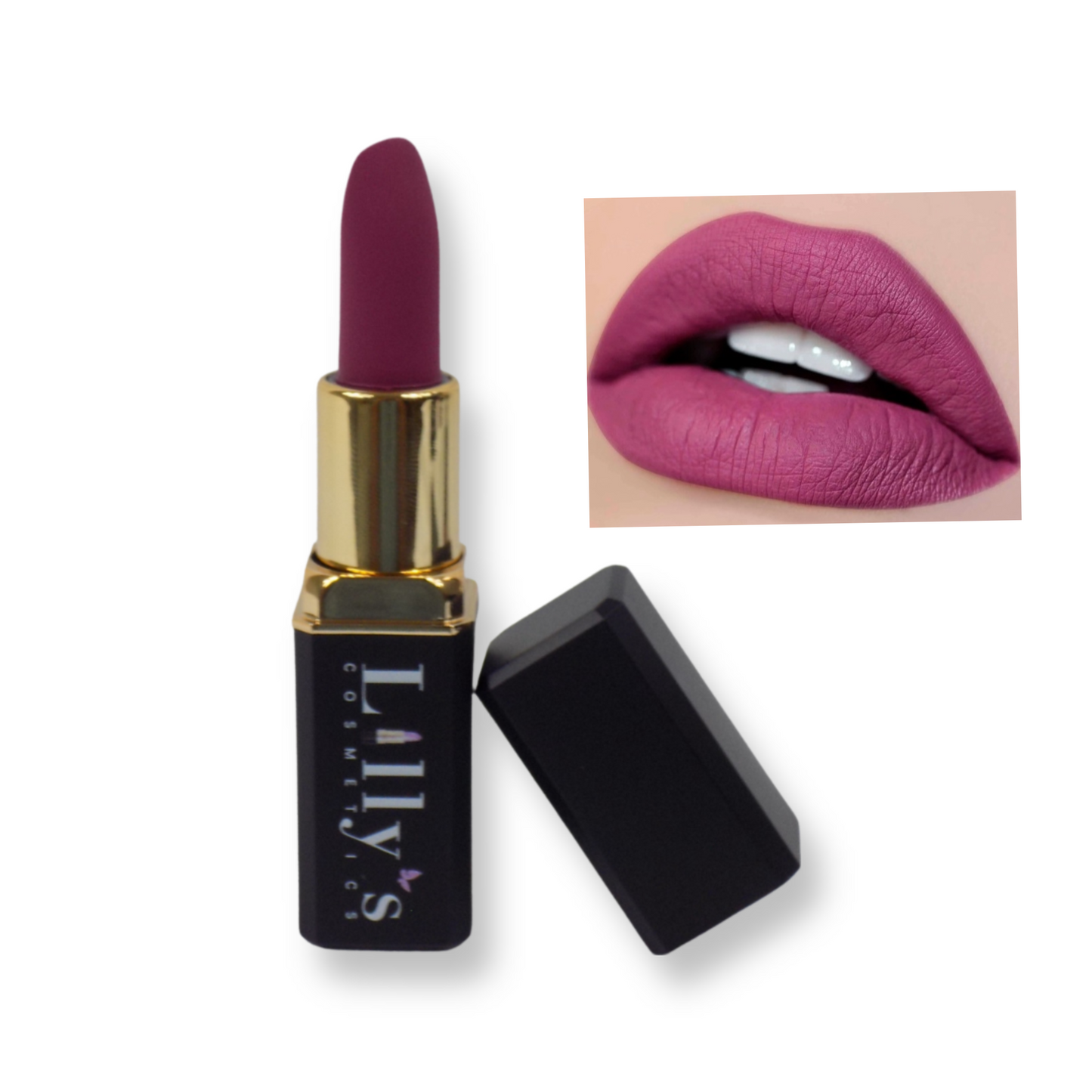 Waterproof, Long Lasting, Kiss-proof, Matte, Vegan Lipstick - Magenta Bubble