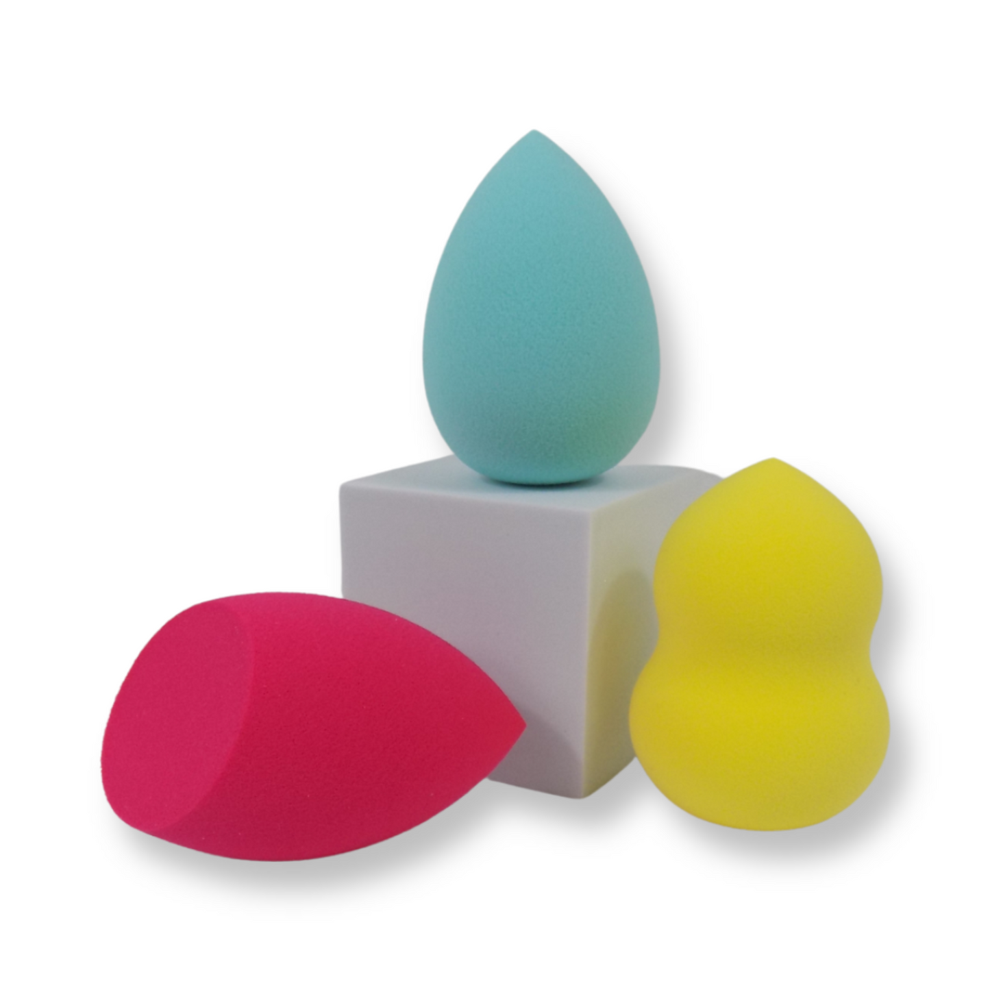 Makeup Sponge Set - 3 pieces Multicolor & Multishape, Super Absorbent, Expands Bigger and Evenly when Wet. Dry & Wet Use